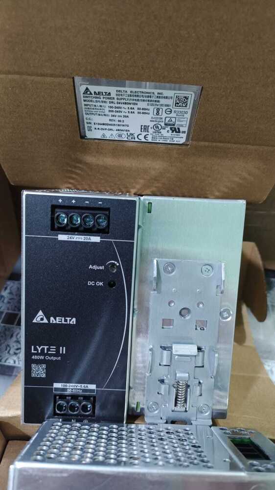 DELTA SMPS, DRL-24V48W1EN, 20A 24VDC 1-PH