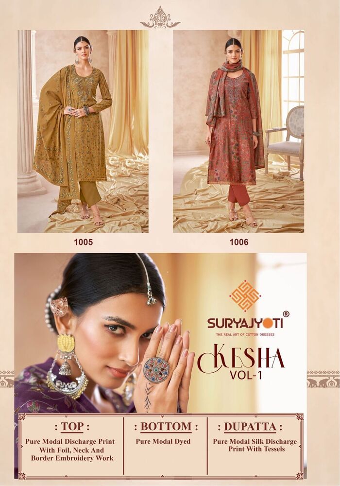 SuryaJyoti Kesha Vol-01  Dress Material