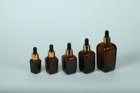 18Mm Amber Rectangle Glass Dropper Bottle