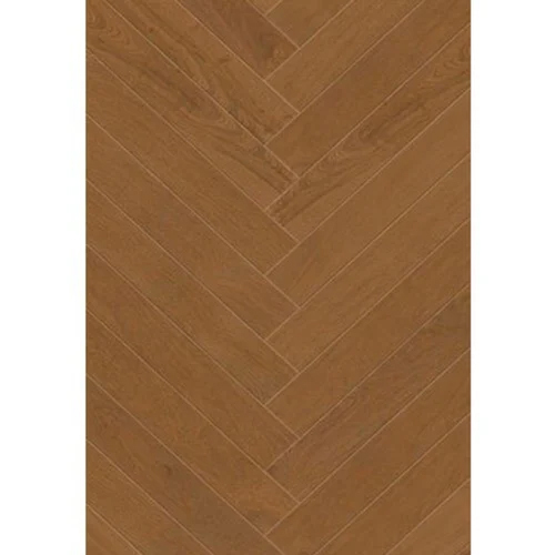 Brown Laminated Wooden Flooring - Oak Wood, 18mm Thick, Brown Color | Water Absorption, Easy to Install, Matte Surface Finish