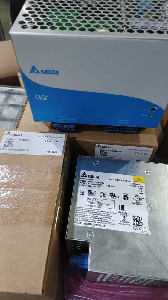 DELTA SMPS, DRP024V480W3BN, 20A, 3PH, 24VDC