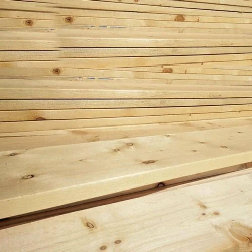 Natural Pine Wooden Flooring Tile - Color: Brown