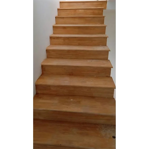 Rubber Wood Staircase Flooring - Color: Brown