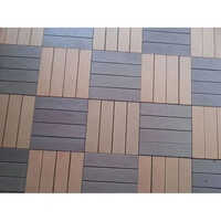 Tile Type Wpc Decking - Color: Brown