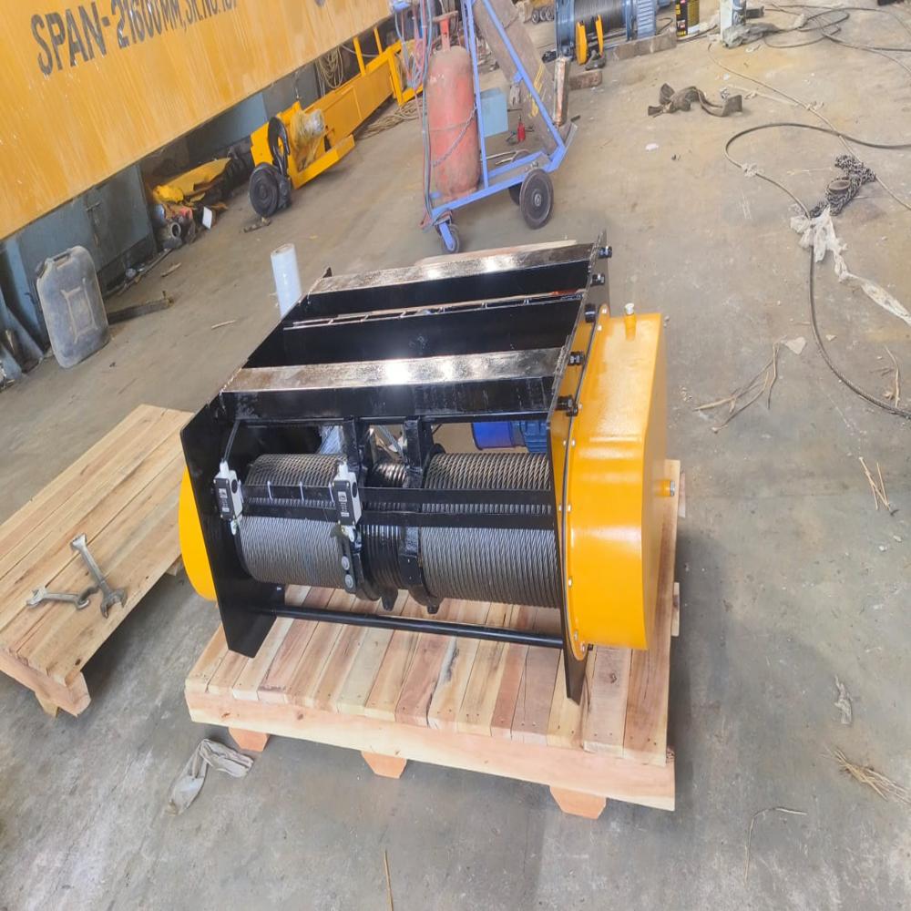 5 ton 4 fall Base Mounted Electric Wire rope hoist