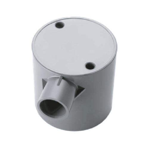 Deep Circular Box -Terminal (1 Way) - Color: Black