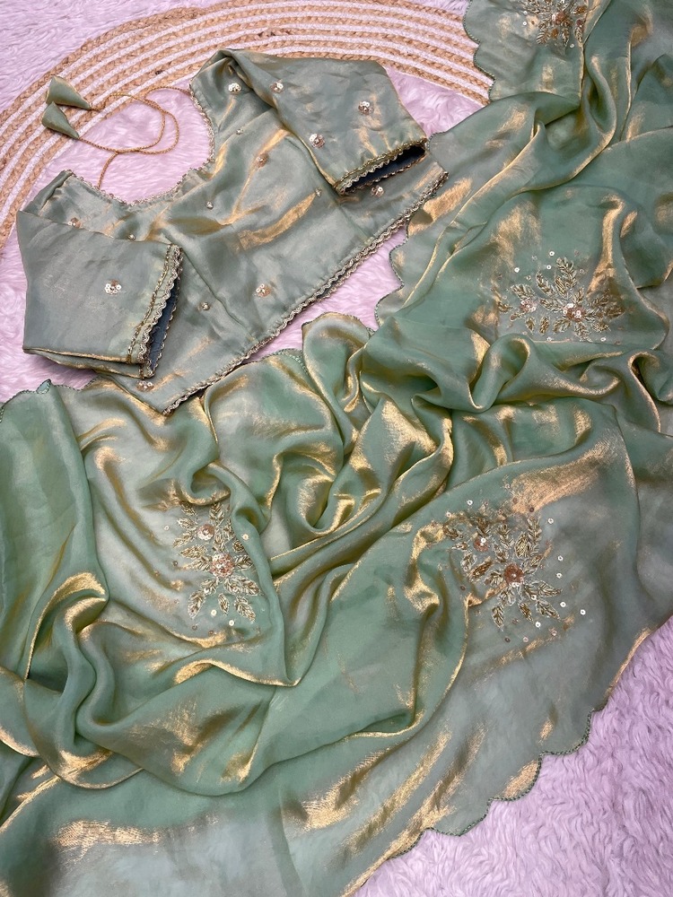 HEAVY satin silk saree