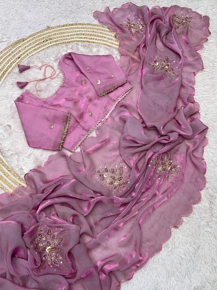 HEAVY satin silk saree
