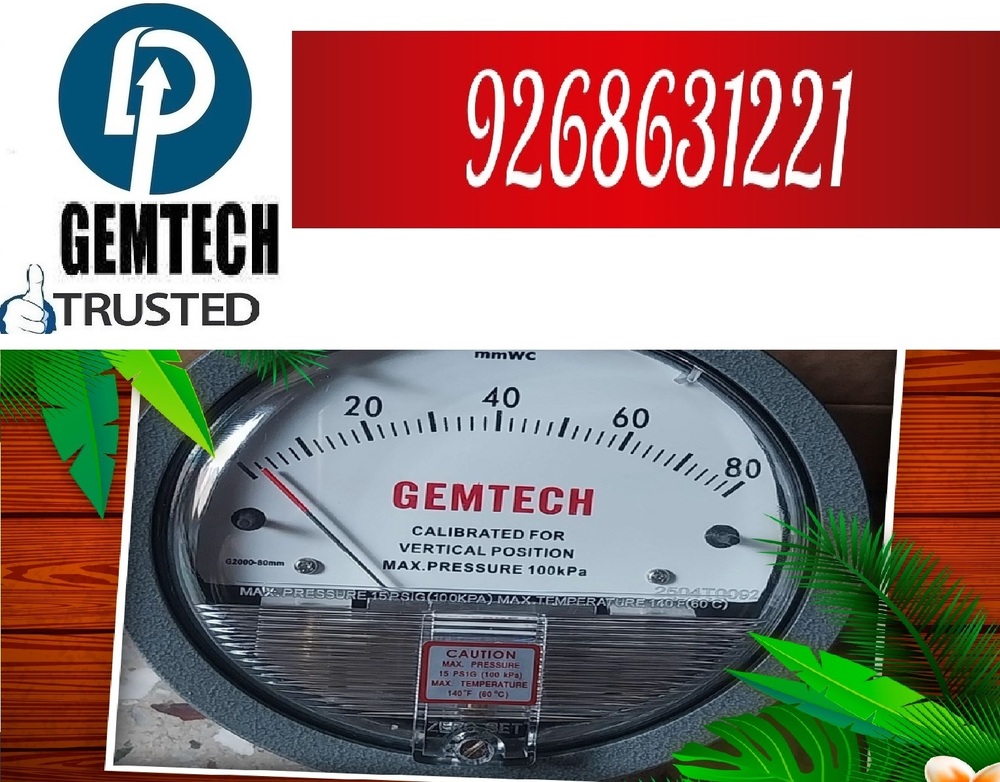 GEMTECH Differential Pressure Gauges Distributors by Kalol Gujarat