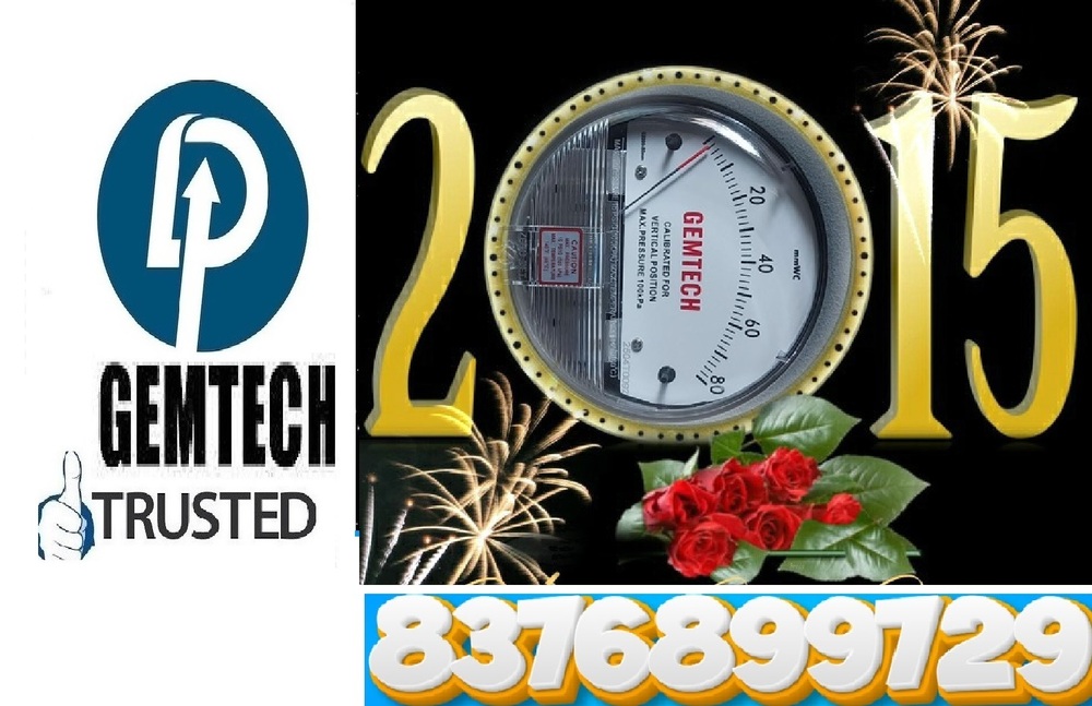 Gemtech Differential Pressure Gauges - Die Cast Aluminum, 1/8" Female Npt, -20 Inhg~30 Inhg Range | Non-filled, 81 Model Variations, Easy Install, High Precision