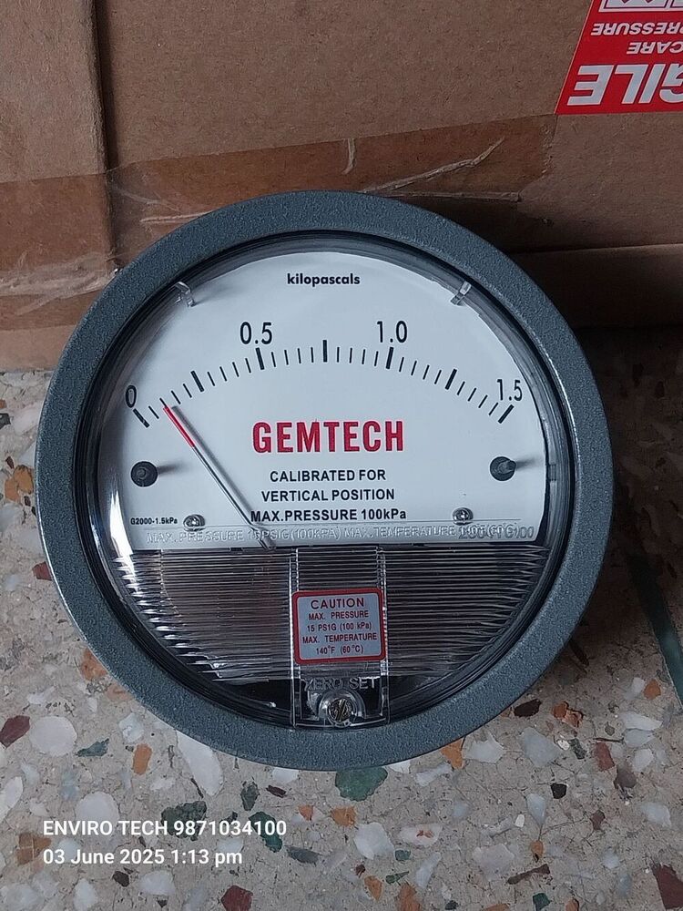 GEMTECH Differential Pressure Gauge Dealers Near LIONS HOSPITAL