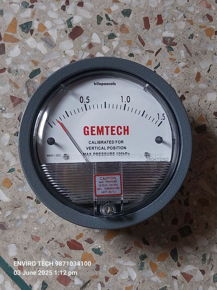 GEMTECH Differential Pressure Gauge Dealers Near LIONS HOSPITAL