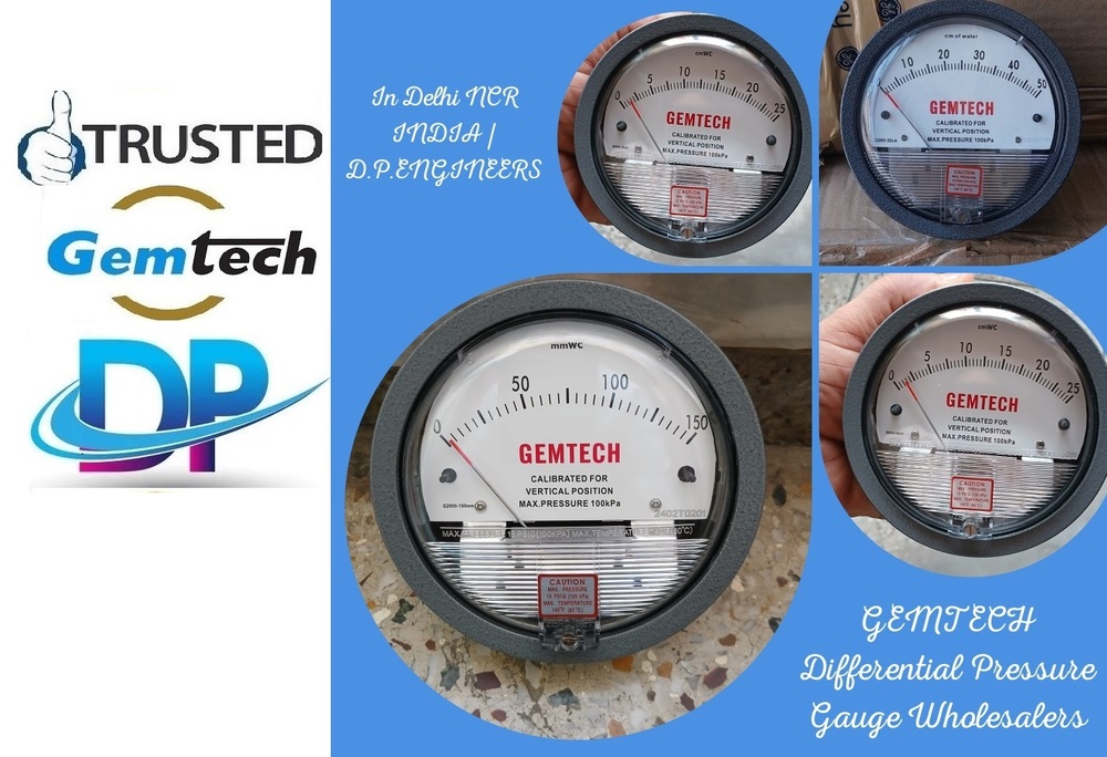 GEMTECH Differential Pressure Gauges wholesalers Dealers India by Beawar Rajasthan