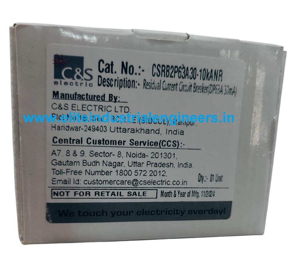 C&s Rccb 63a 2p - Features: High Accuracy
