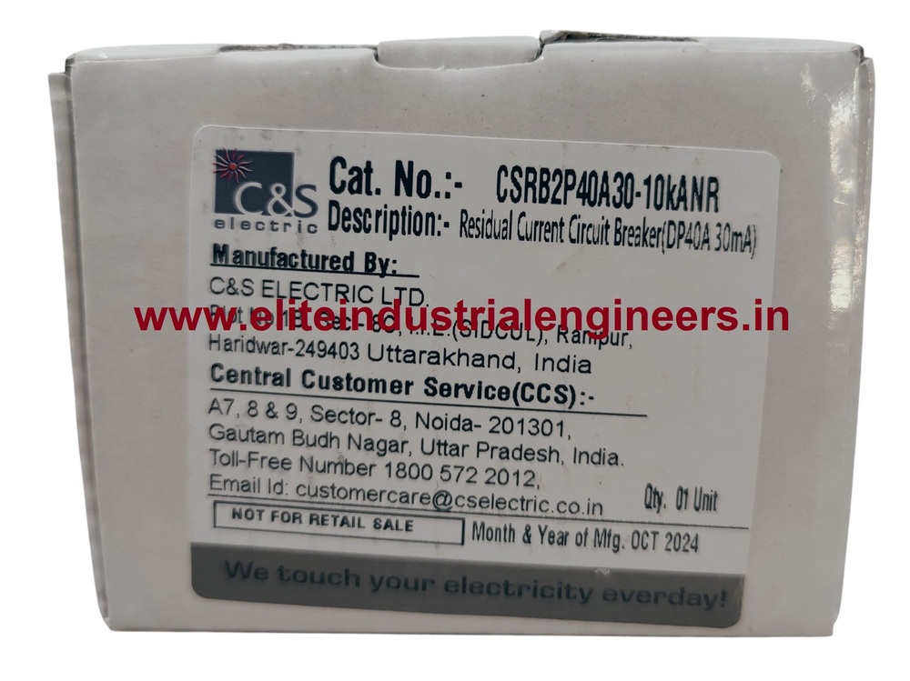 C&s Rccb 40a 2p - Color: White