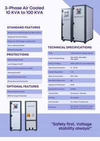40 KVA Three Phase Air Cooled Servo Voltage Stabilizer