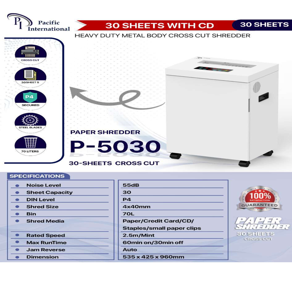 Paper Paper Shredder P-5030 - Color: White