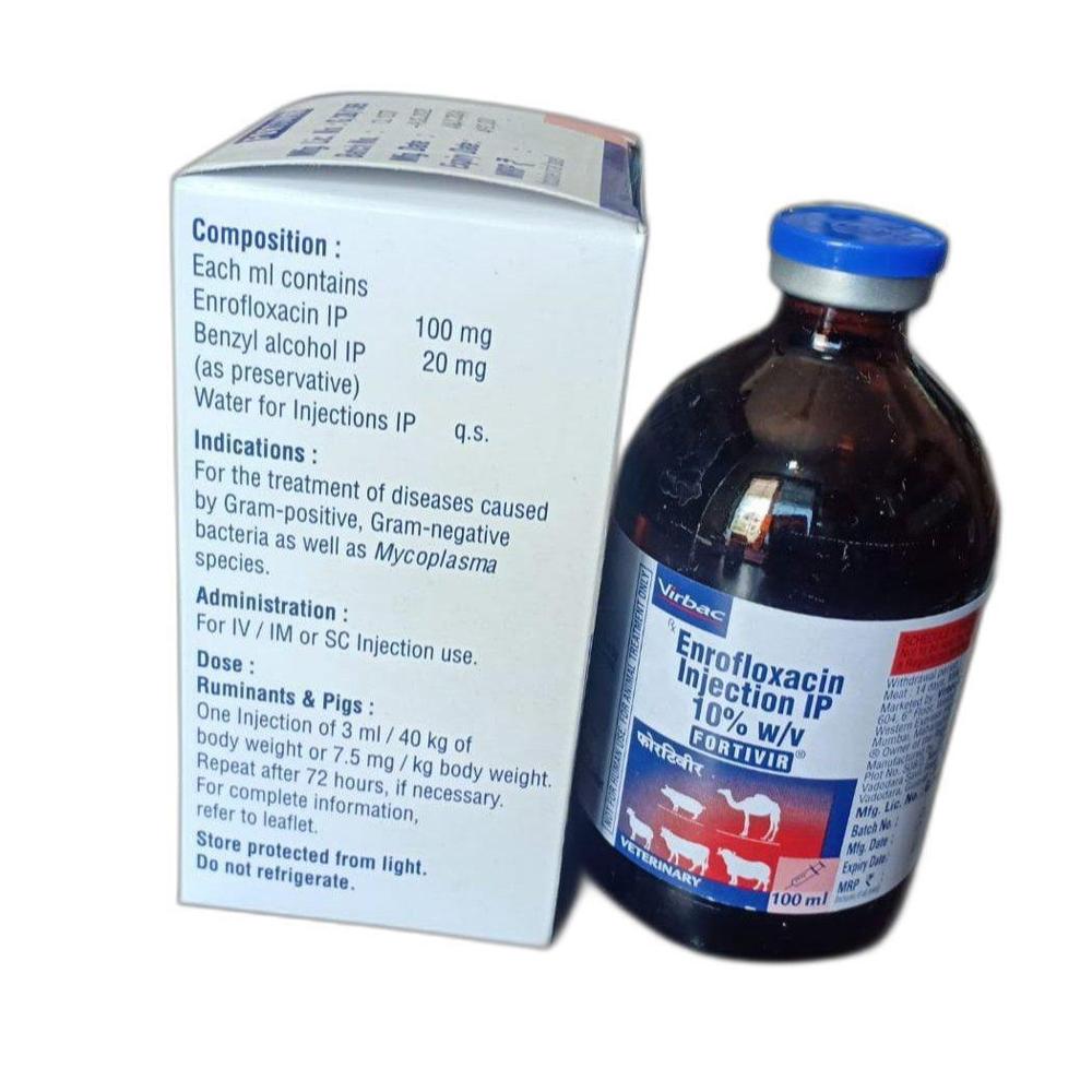 FORTIVIR 10% Enrofloxacin 100ml Injection