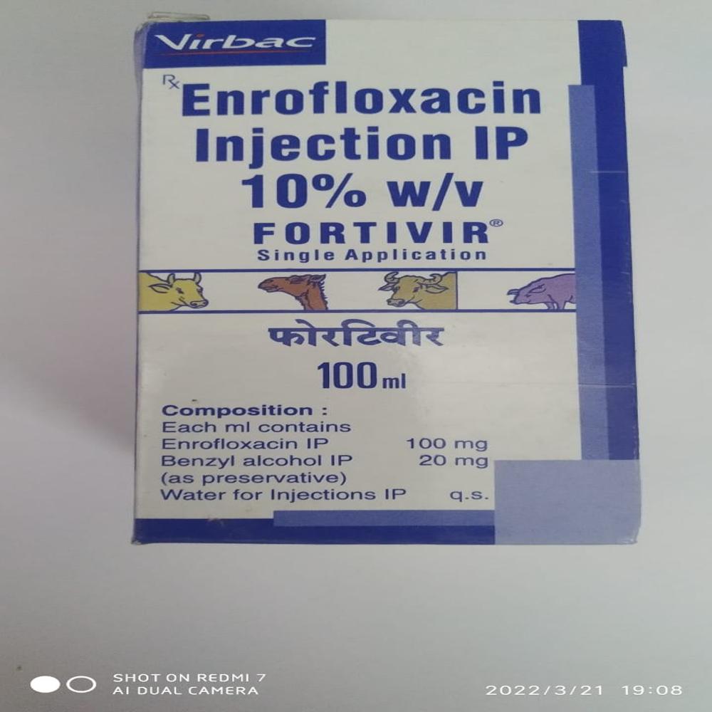 FORTIVIR 10% Enrofloxacin 100ml Injection