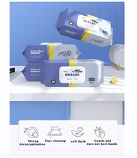 Kitchen Cleaning Wipes Disposable Kitchen Wet Tissues For Removing Grease Oil Food Stains & Glass