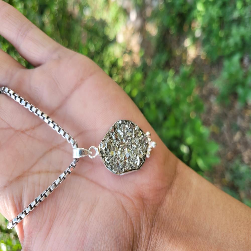 Pyrite Duzi Pendant - Hardness: 7