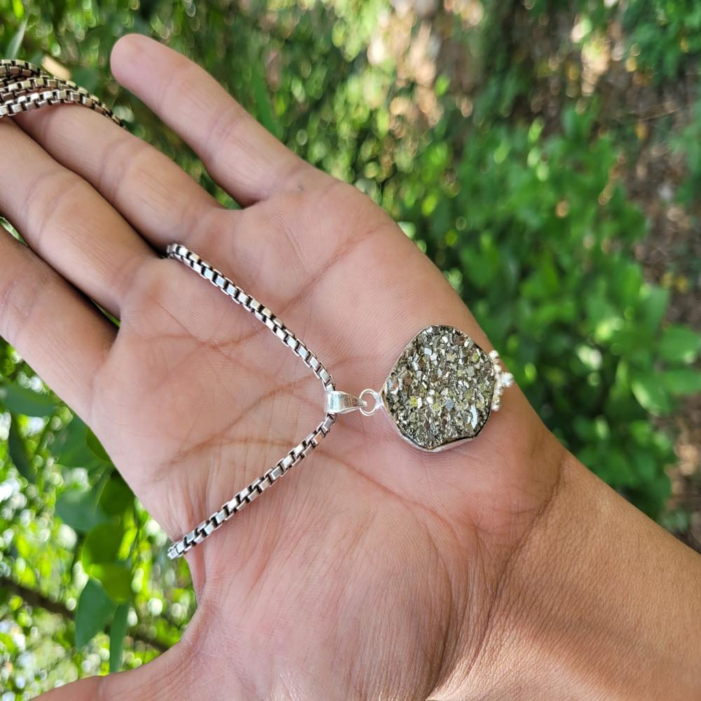 Pyrite Duzi Pendant - Hardness: 7