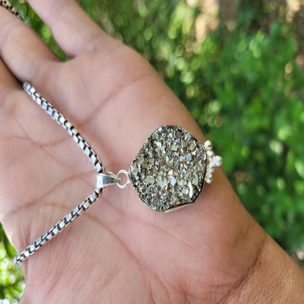 Pyrite Duzi Pendant - Hardness: 7