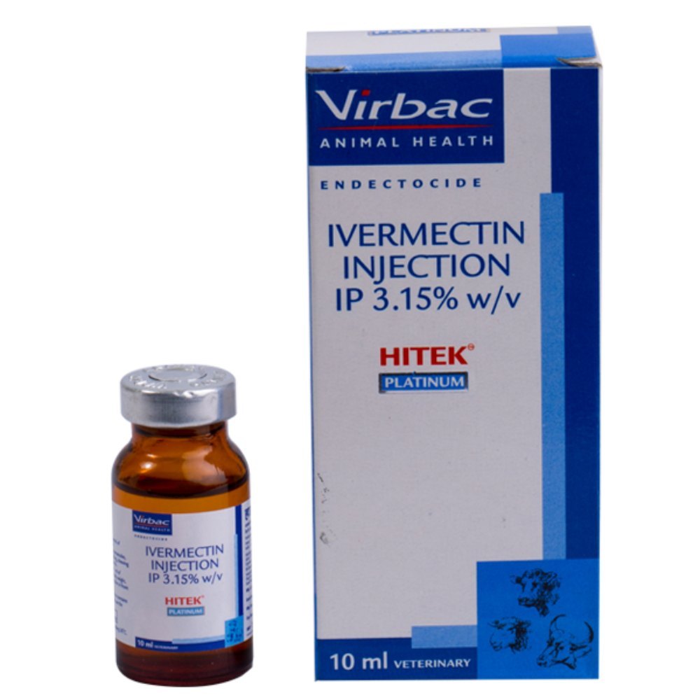 Hitek Platinum Ivermectin 10ml Injection - Packaging Type: Box