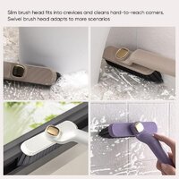 Rotating Crevice Cleaning Brush 2 in1 Cleaning Brush With Clip Hard Bristle Gap Cleaner Brush