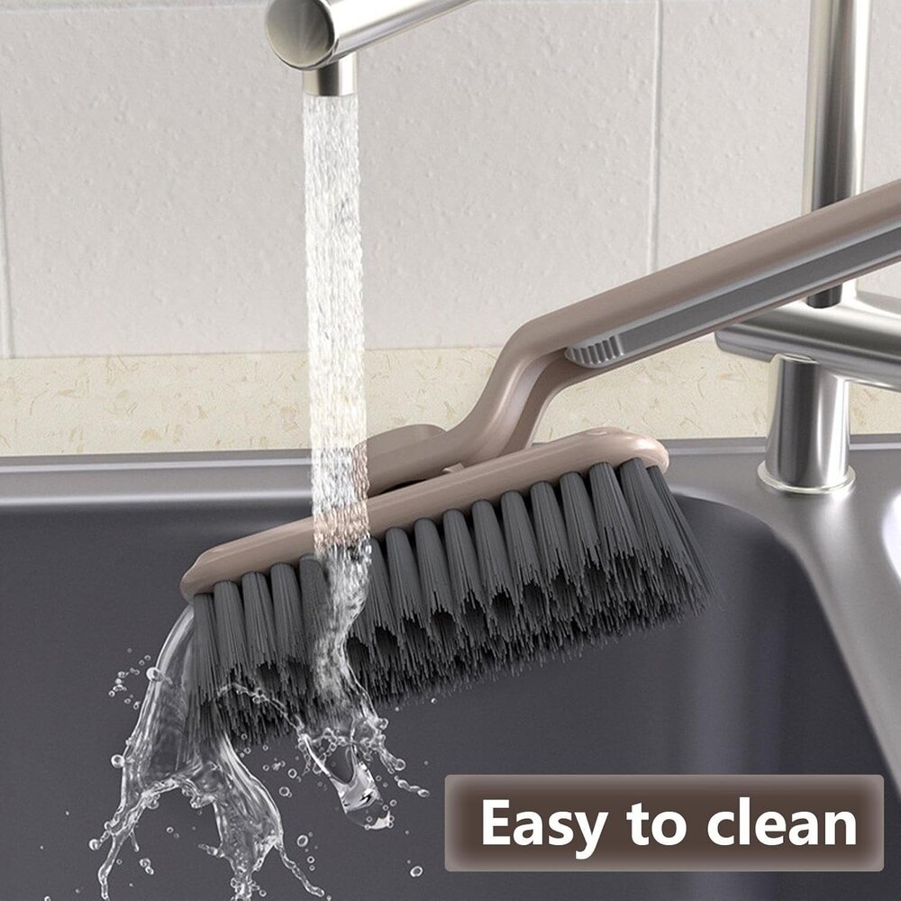 Rotating Crevice Cleaning Brush 2 in1 Cleaning Brush With Clip Hard Bristle Gap Cleaner Brush