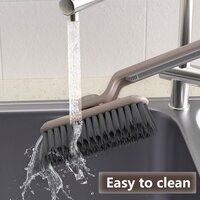 Rotating Crevice Cleaning Brush 2 in1 Cleaning Brush With Clip Hard Bristle Gap Cleaner Brush