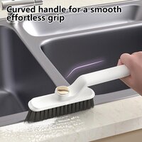 Rotating Crevice Cleaning Brush 2 in1 Cleaning Brush With Clip Hard Bristle Gap Cleaner Brush
