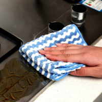 Microfiber Cleaning Cloth Water Absorbent Cleaning Rag Free Fast Drying Scouring Towel
