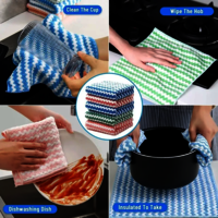Microfiber Cleaning Cloth Water Absorbent Cleaning Rag Free Fast Drying Scouring Towel