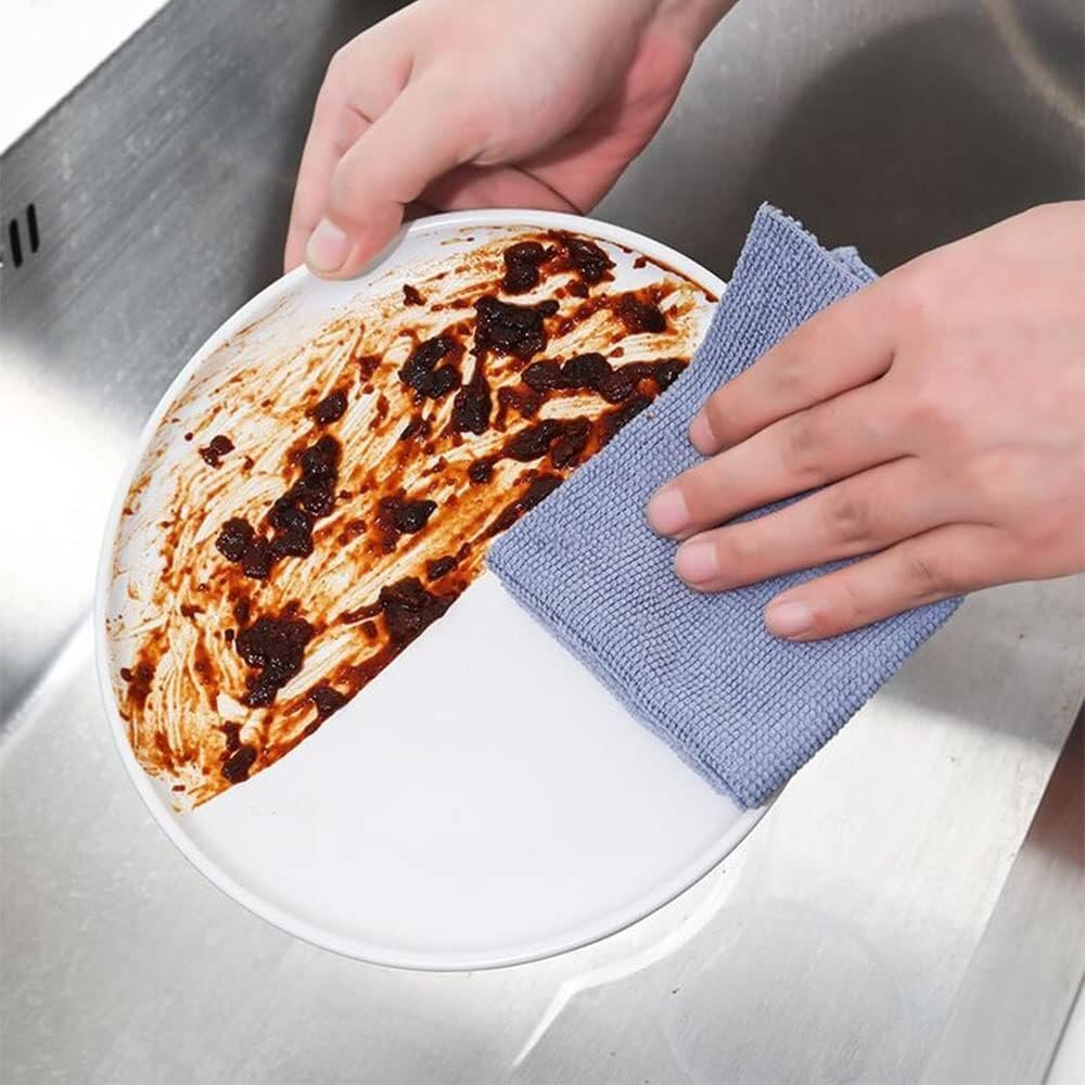 Microfiber Cleaning Cloth Absorbent Reusable Dishcloth with Dispenser Box