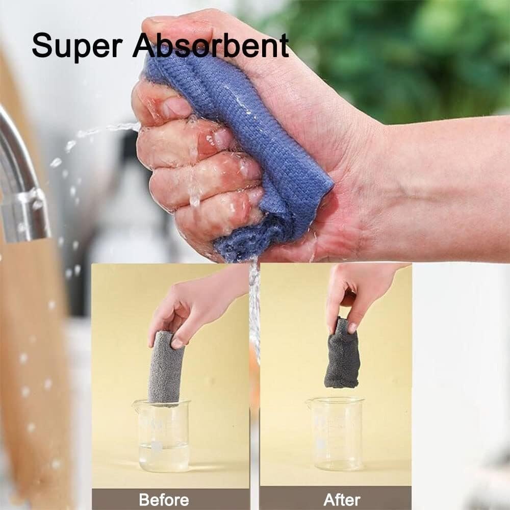 Microfiber Cleaning Cloth Absorbent Reusable Dishcloth with Dispenser Box