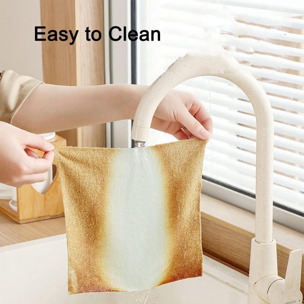 Microfiber Cleaning Cloth Absorbent Reusable Dishcloth with Dispenser Box