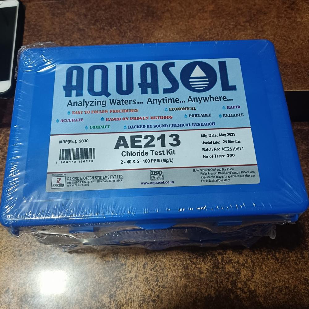 Chloride Test Kit, Aquasol, Ae-213 - Automation Grade: No