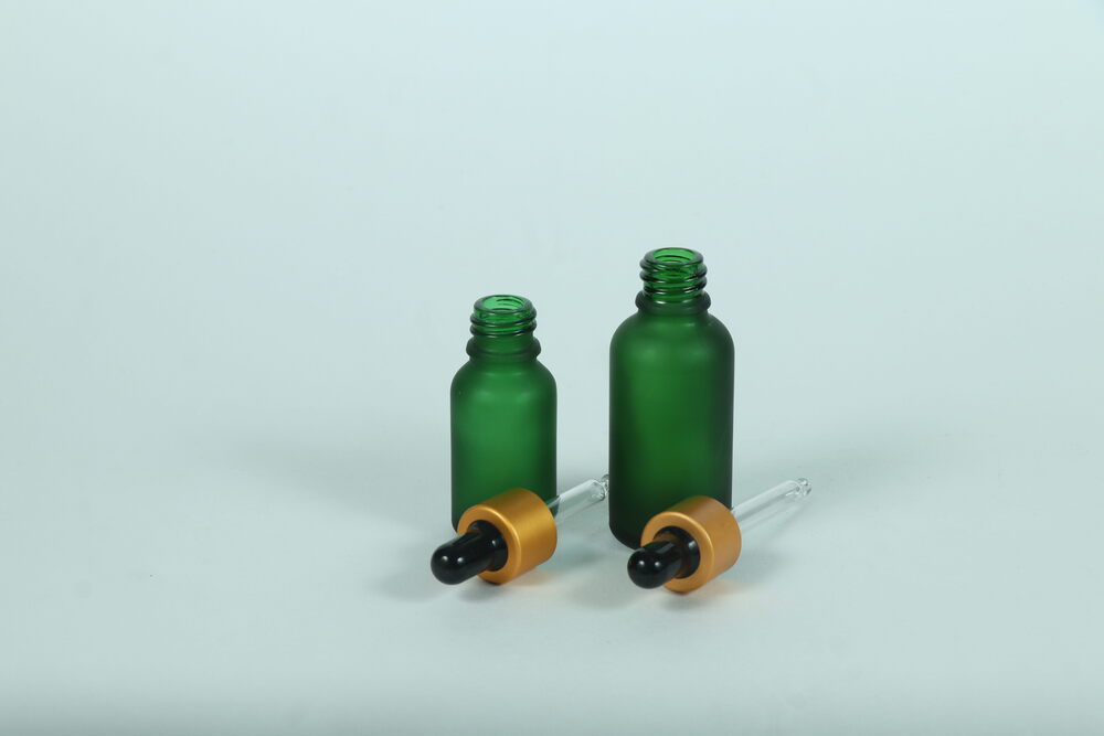 10-30ml Green Frosted  Glass Dropper Bottle - Capacity: 5-100ml