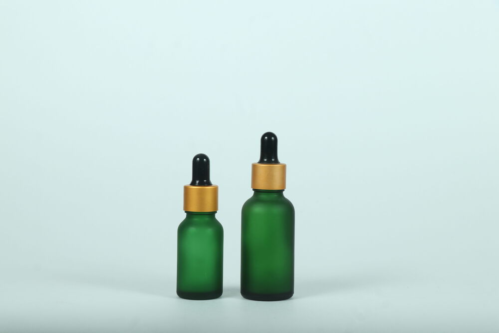 10-30ml Green Frosted  Glass Dropper Bottle - Capacity: 5-100ml