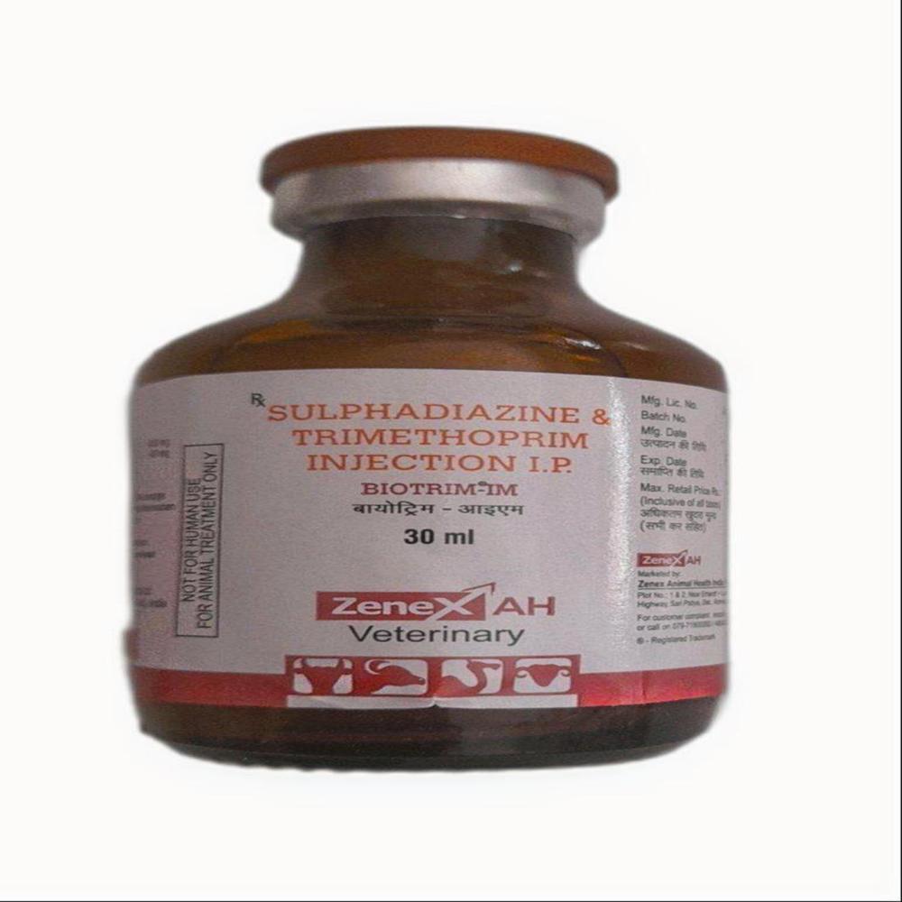 Biotrim-im Sulphadiazine+trimethoprim 30ml Injectionl - Packaging Type: Box