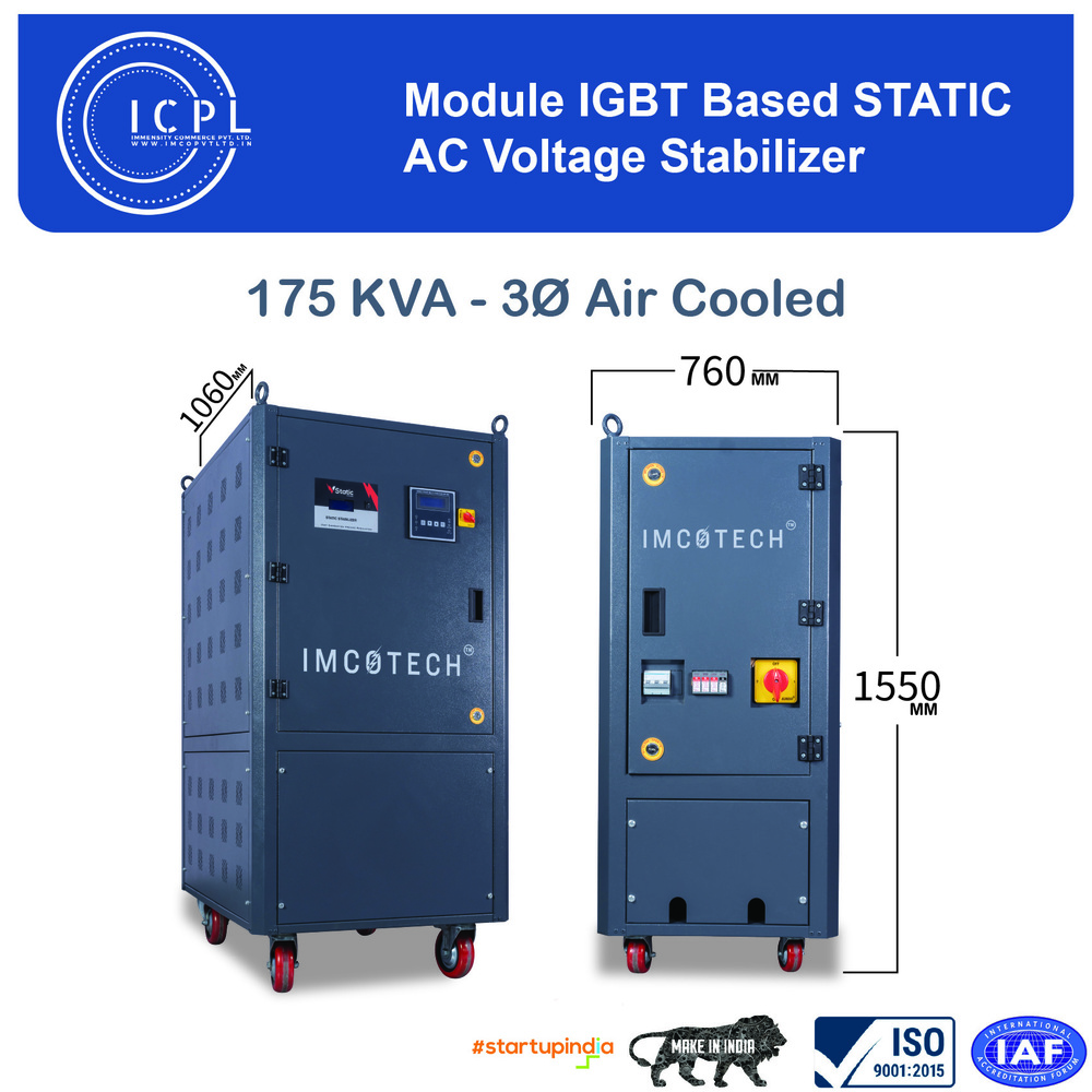 175 Kva Three Phase Module Igbt Based Static Voltage Stabilizer - Current Type: Ac To Dc