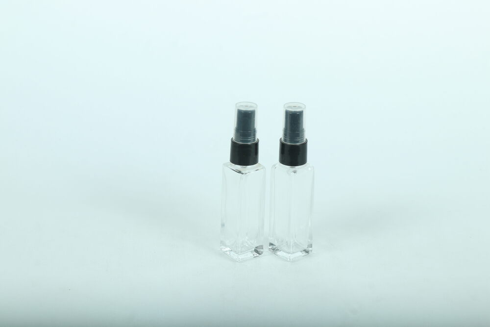 8ml Clear Square Glass Bottle with Spray