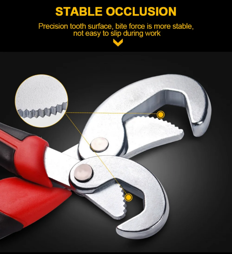 Snap N Grip Multi Purpose Wrench Adjustable Open End Universal Wrench Set - Application: Plumbing