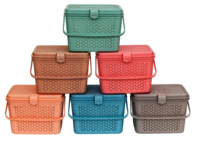 Plastic Storage Basket With Lid