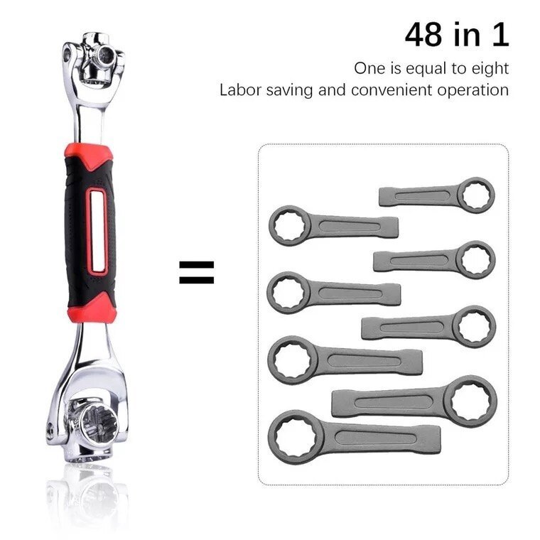 48 In 1 Tiger Wrench Multifunction Adjustable Universal Wrench Socket Tool
