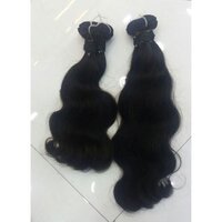 Black Remy Double Drawn Machine Weft, 10 inch