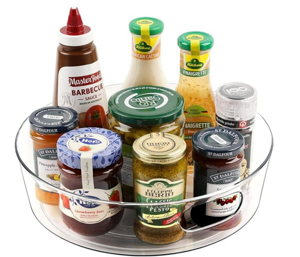 360 Degree Rotating Tray Organiser Transparent Rotating Organizer