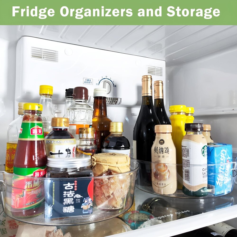 360 Degree Rotating Tray Organiser Transparent Rotating Organizer
