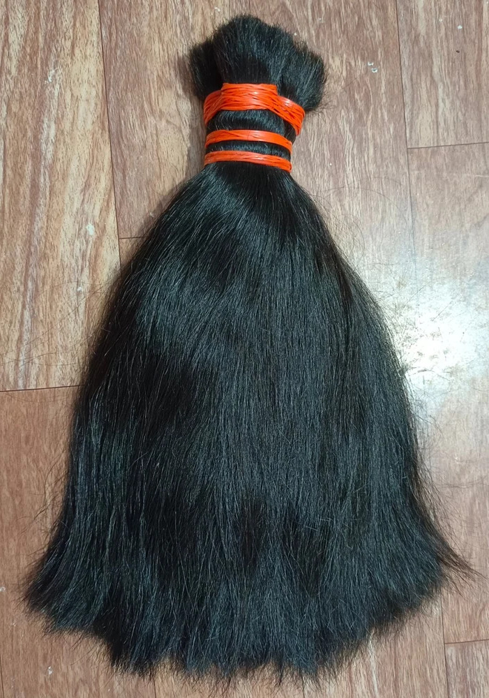 Black Double Drawn Human Hair